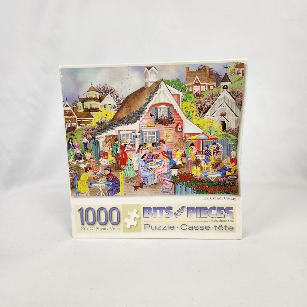 Bits and Pieces "Ice Cream Cottage" 1000 piece puzzle 20"x27" New In‎ Box